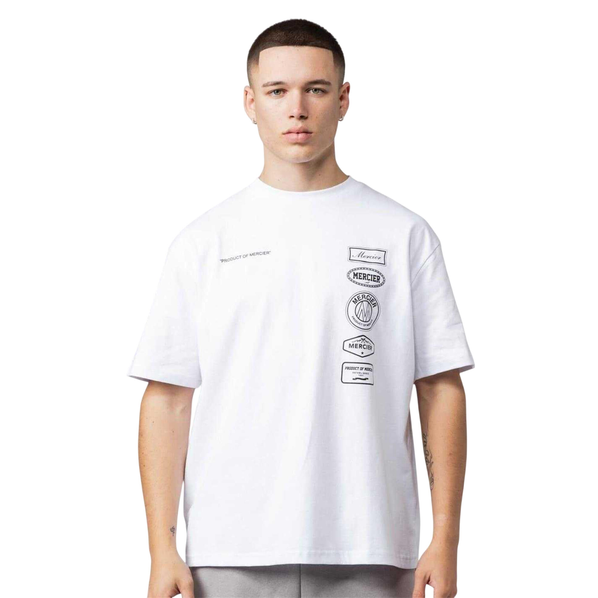 Mercier Mens 2.0 Badge Crew Neck Oversized T-Shirt