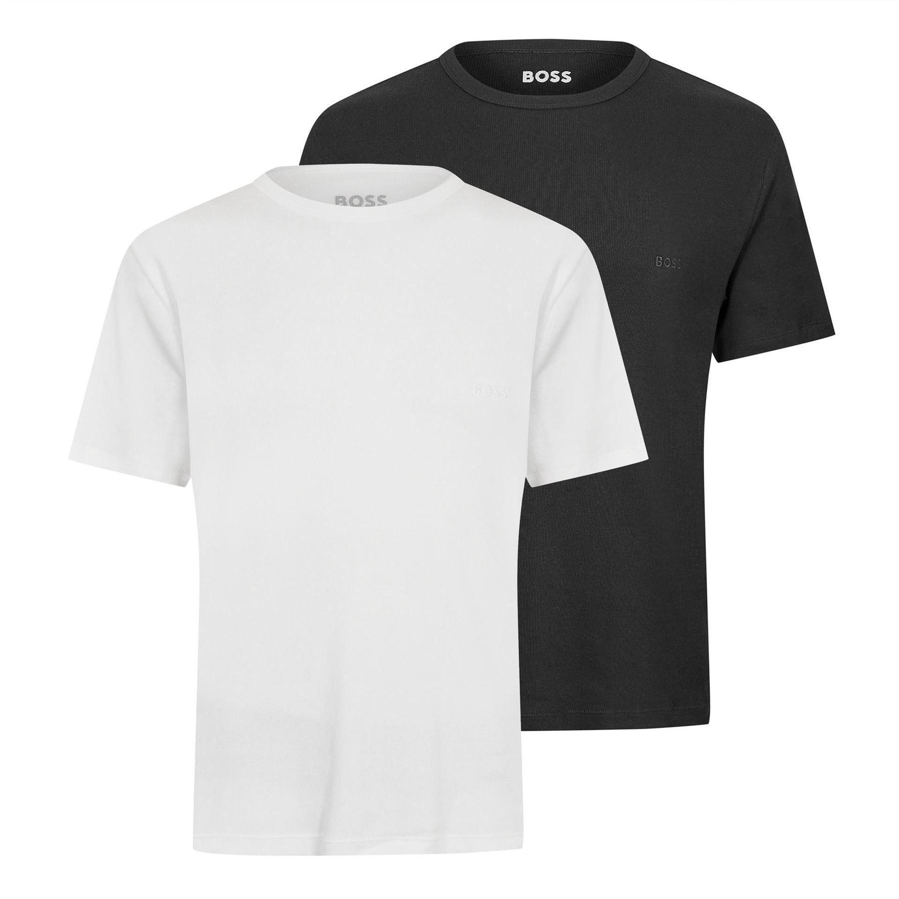 Boss Mens Ribbed T-Shirt (Pack of 2)