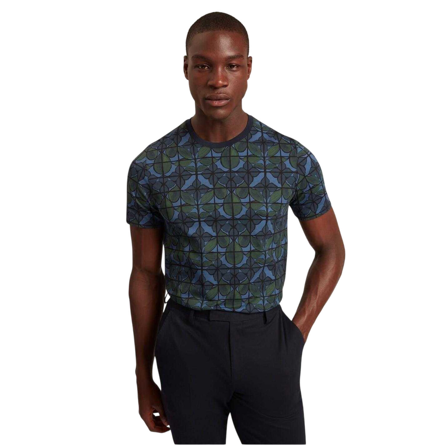 Ted Baker Mens Floral Crew Neck T-Shirt