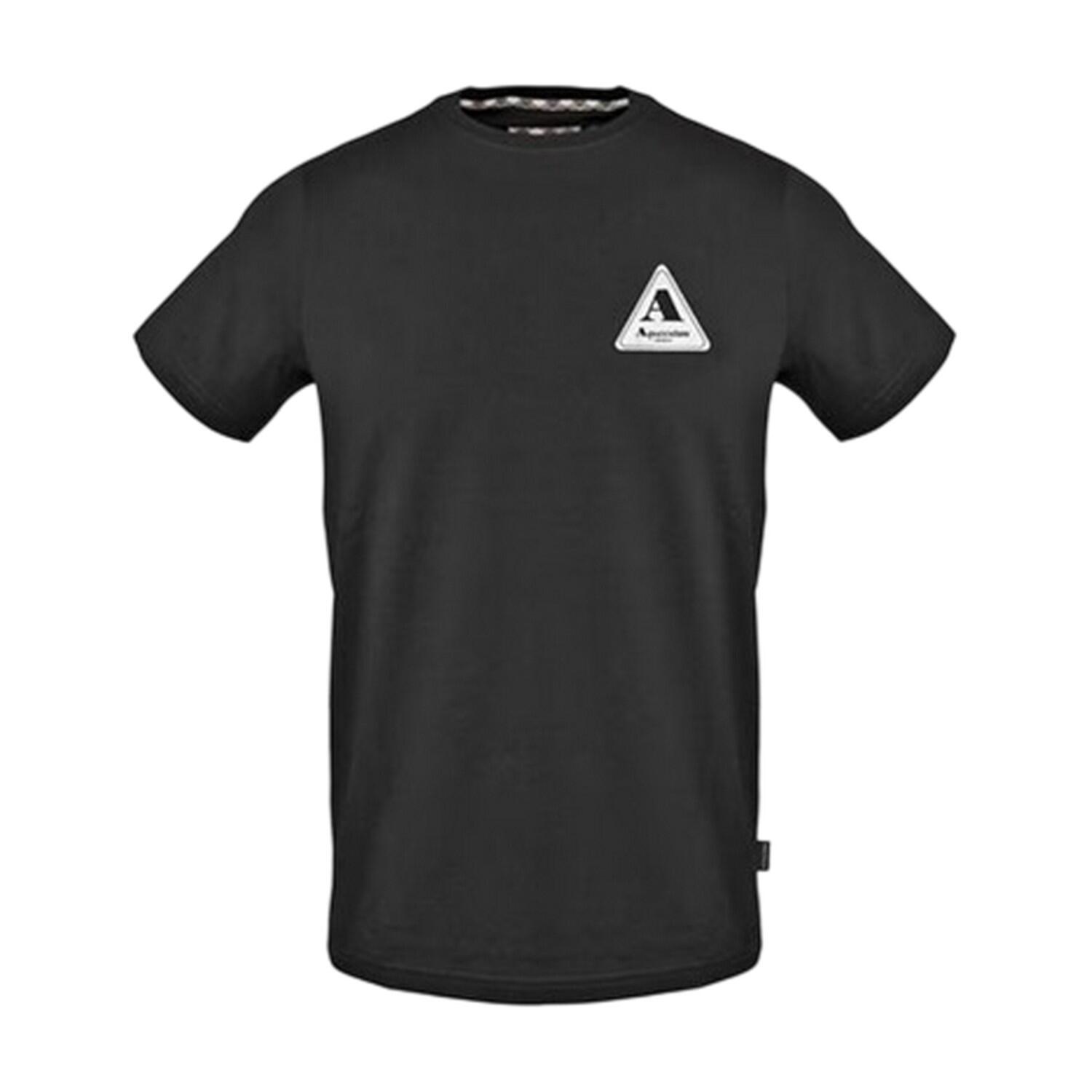Aquascutum Mens Triangle Logo Crew Neck T-Shirt