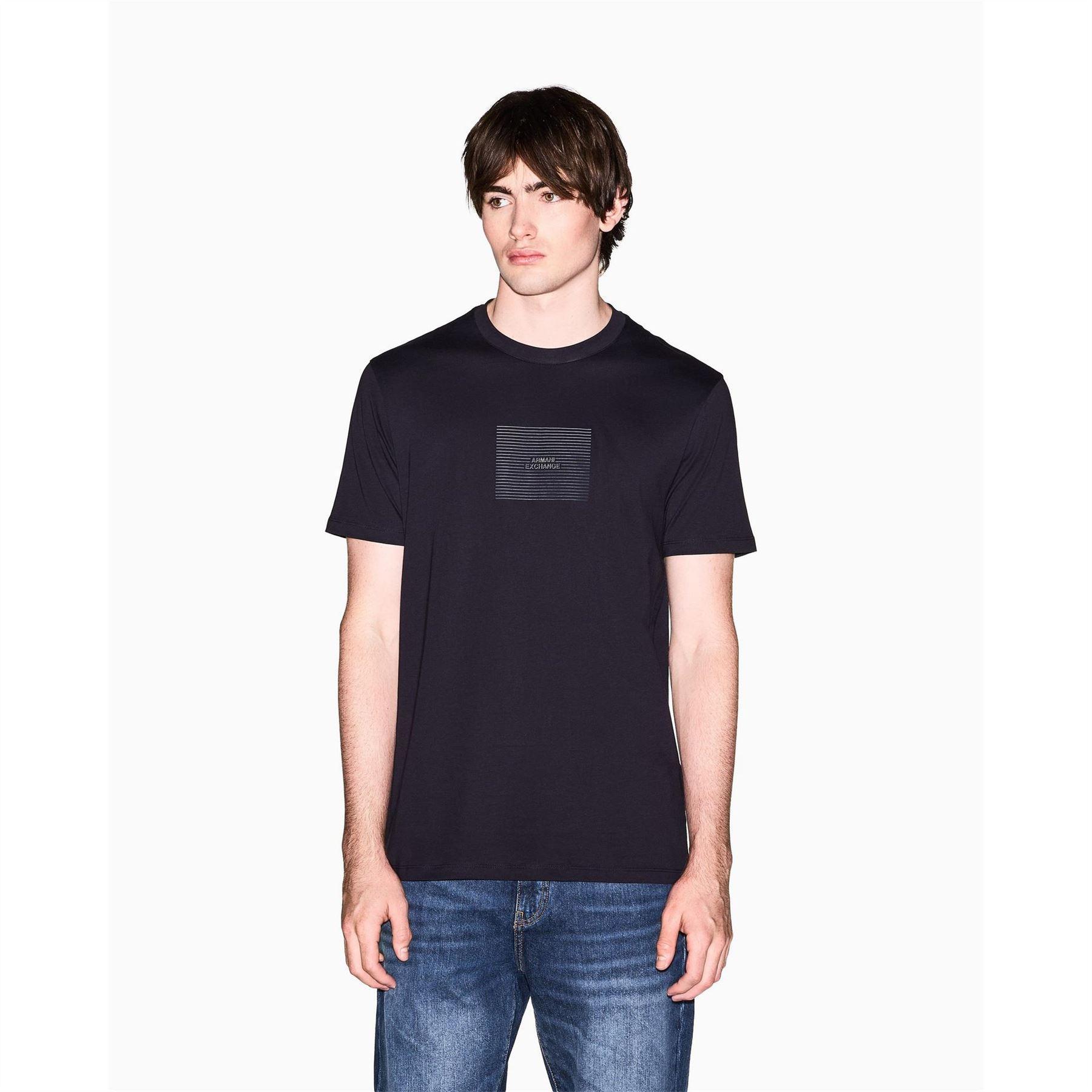 Armani Exchange Mens All-Over Print Logo T-Shirt