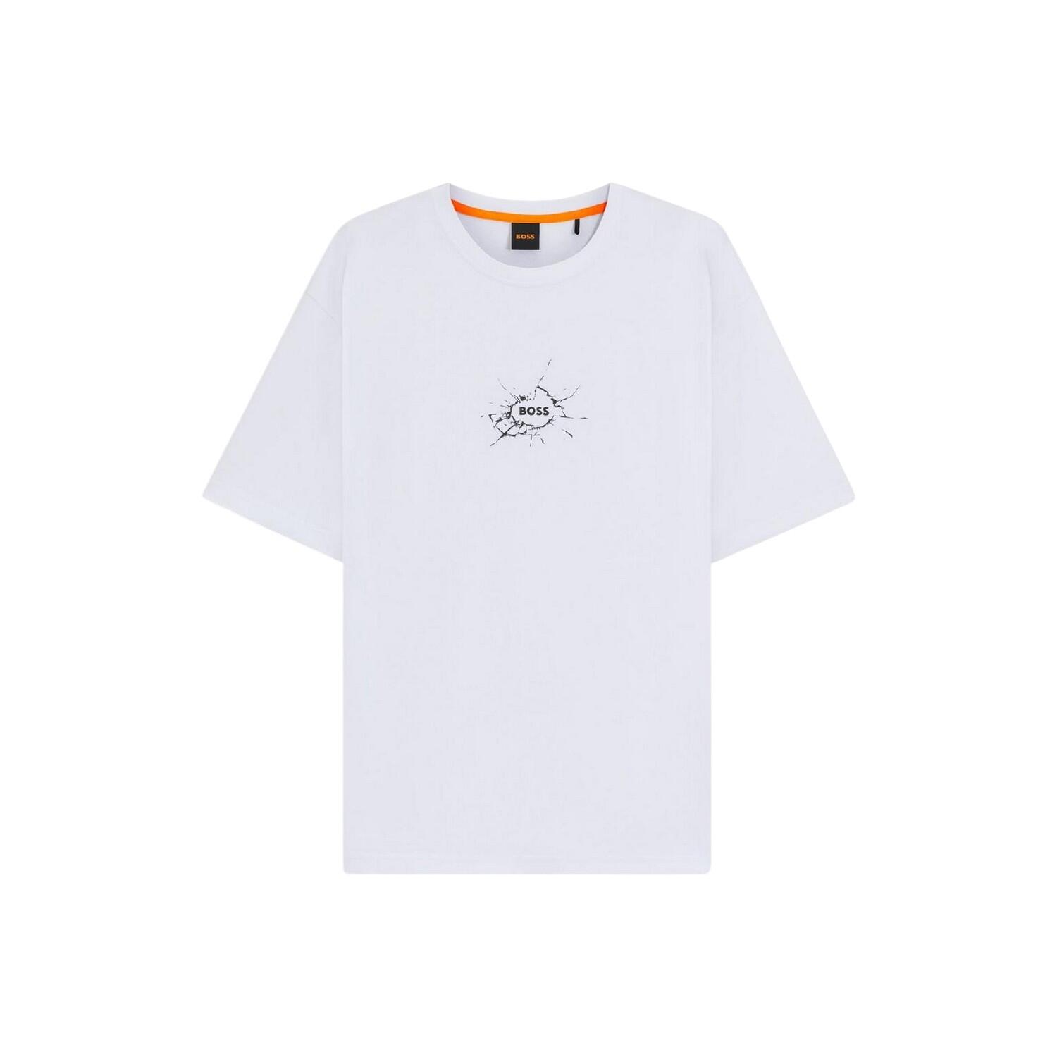 Boss Mens Logo Cotton Crew Neck T-Shirt