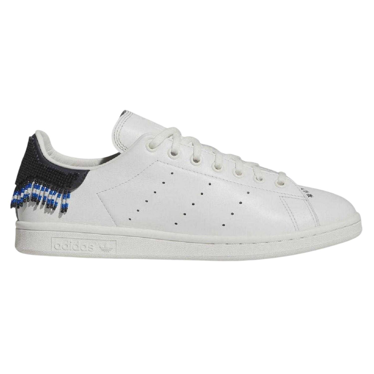 Adidas Mens Stan Smith Beaded Leather Embellished Flat Trainers