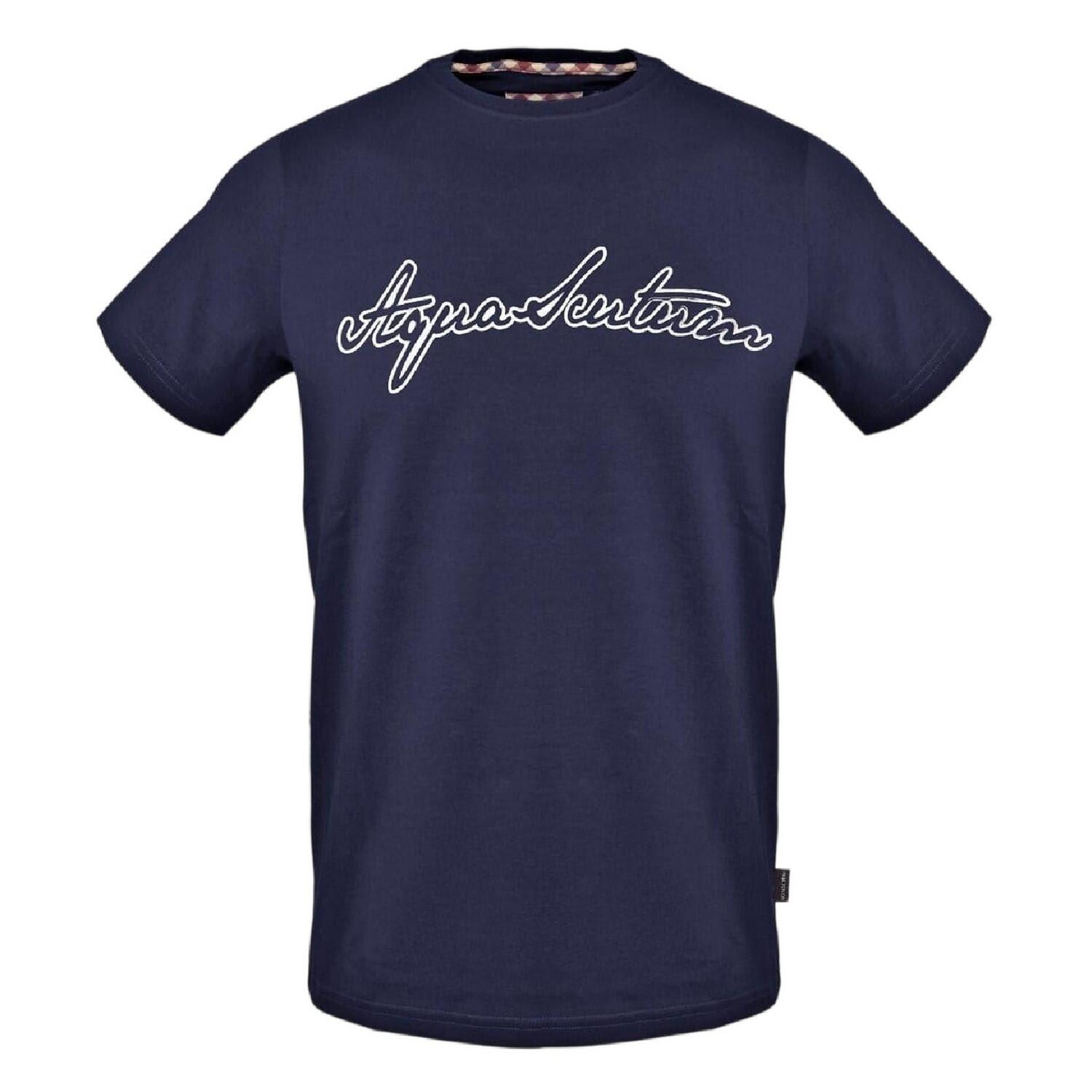 Aquascutum Mens Lettering Logo T-Shirt