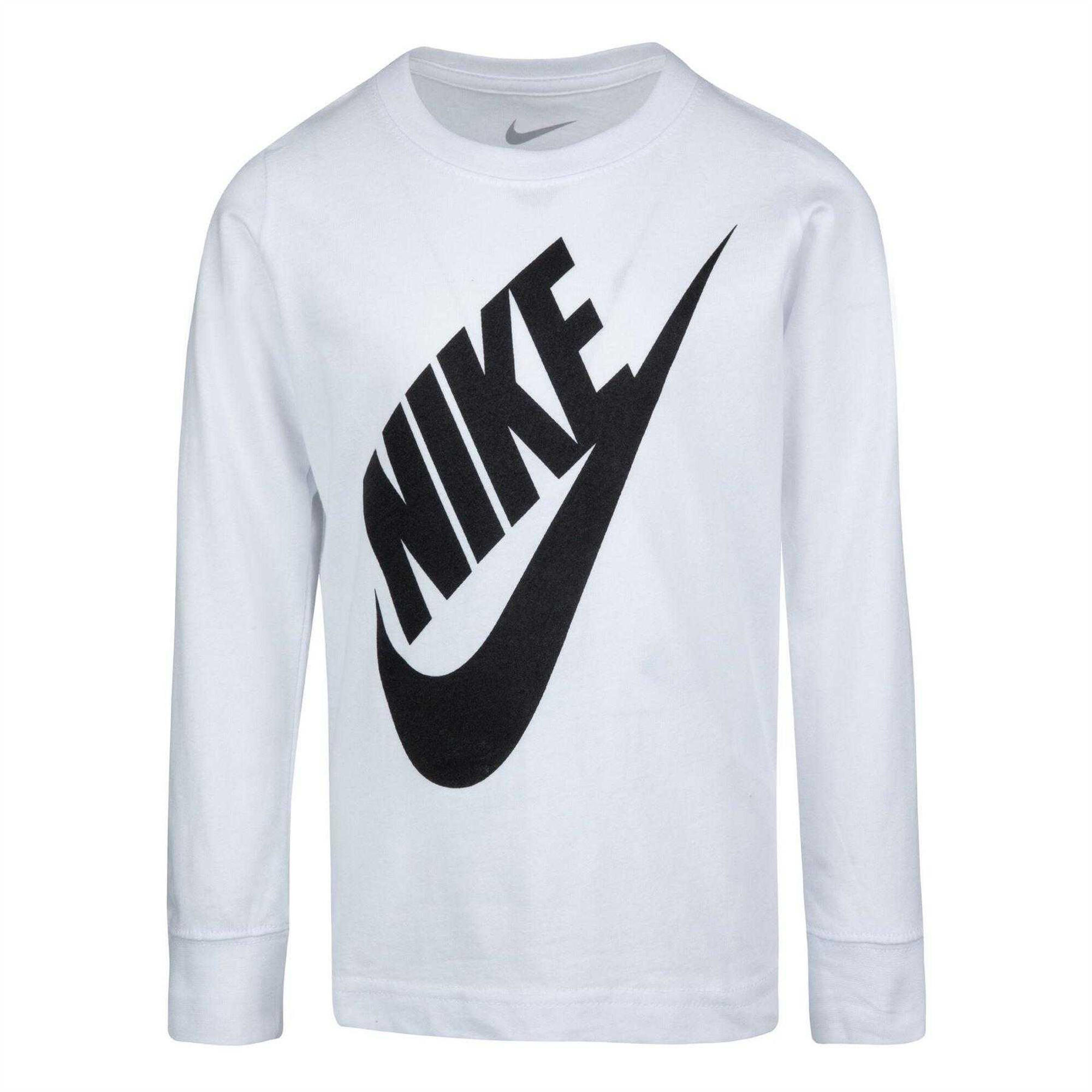 Nike Childrens/Kids Futura Oversized Logo Long-Sleeved T-Shirt