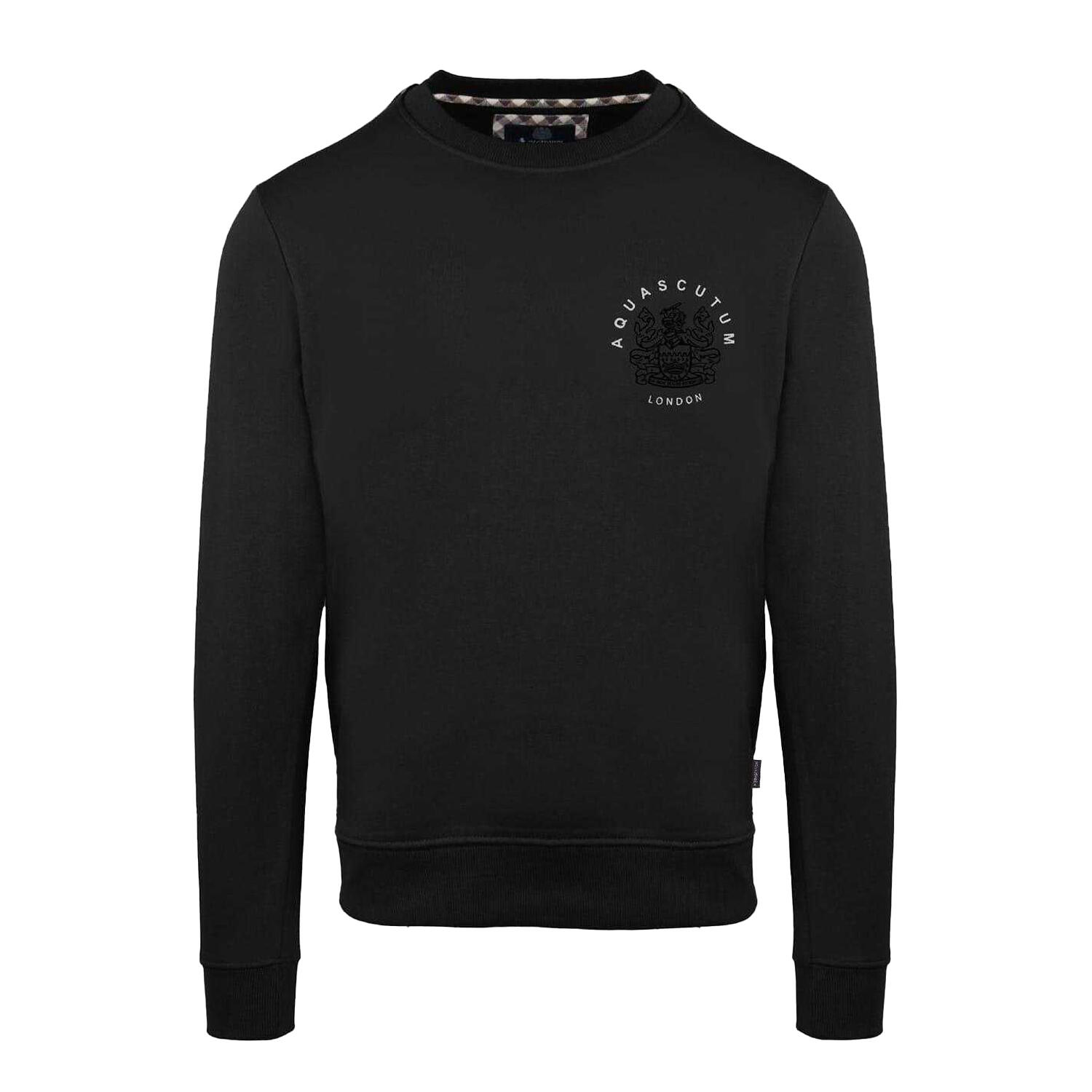Aquascutum Mens Crew Neck Long-Sleeved Sweatshirt