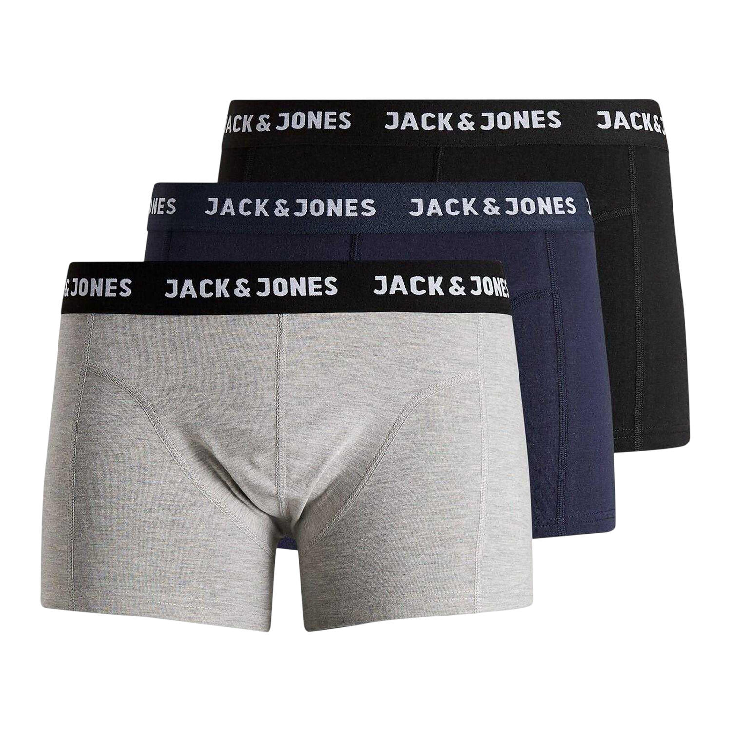 Jack And Jones Mens Anthony Boxer Shorts (Pack of 3)
