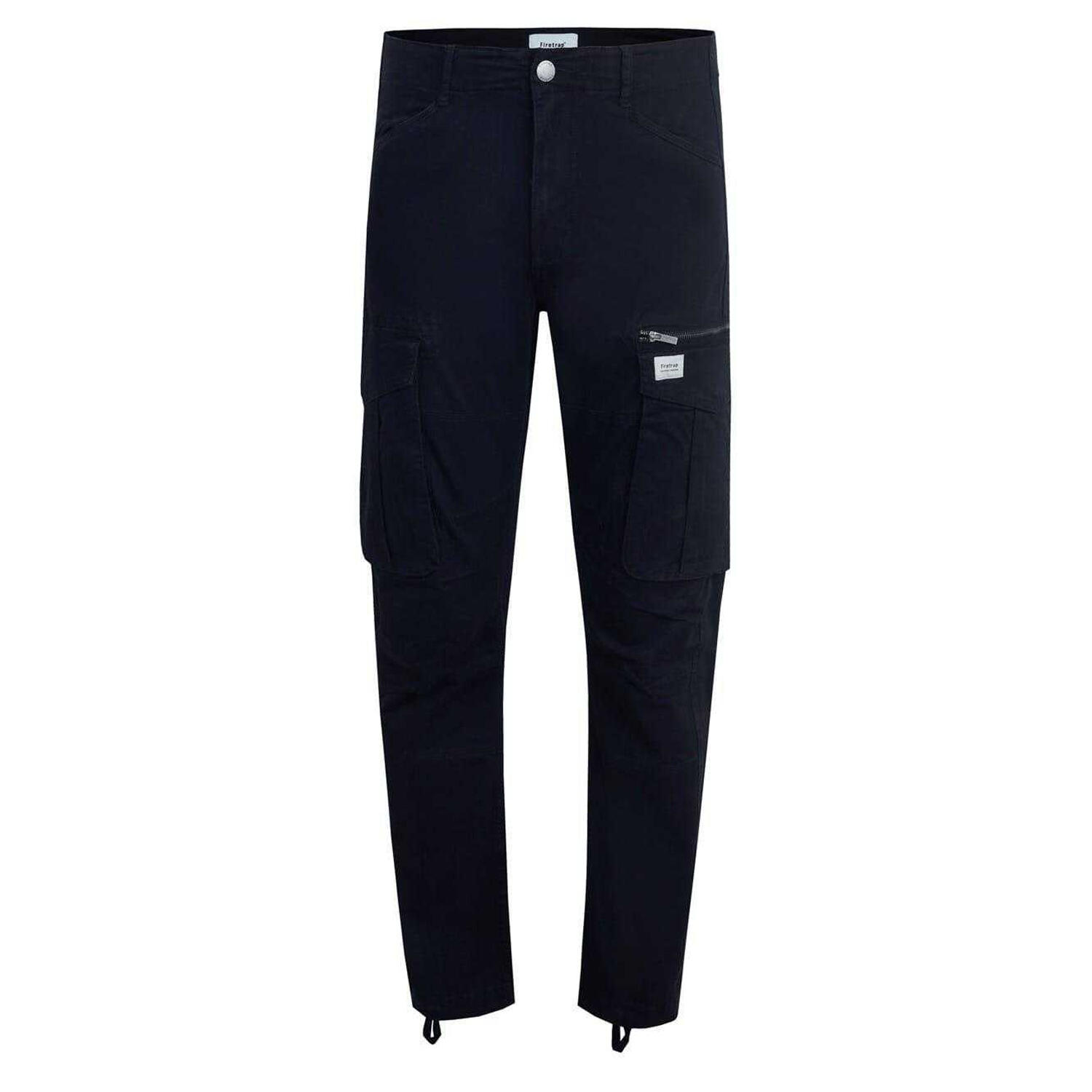 Firetrap Mens Cotton Blend Cargo Trousers
