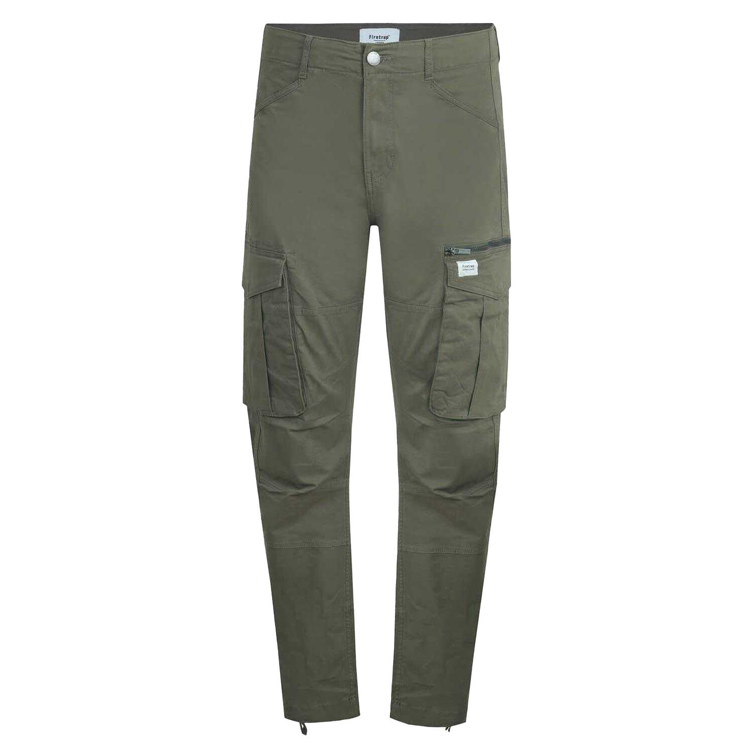 Firetrap Mens Cotton Blend Cargo Trousers