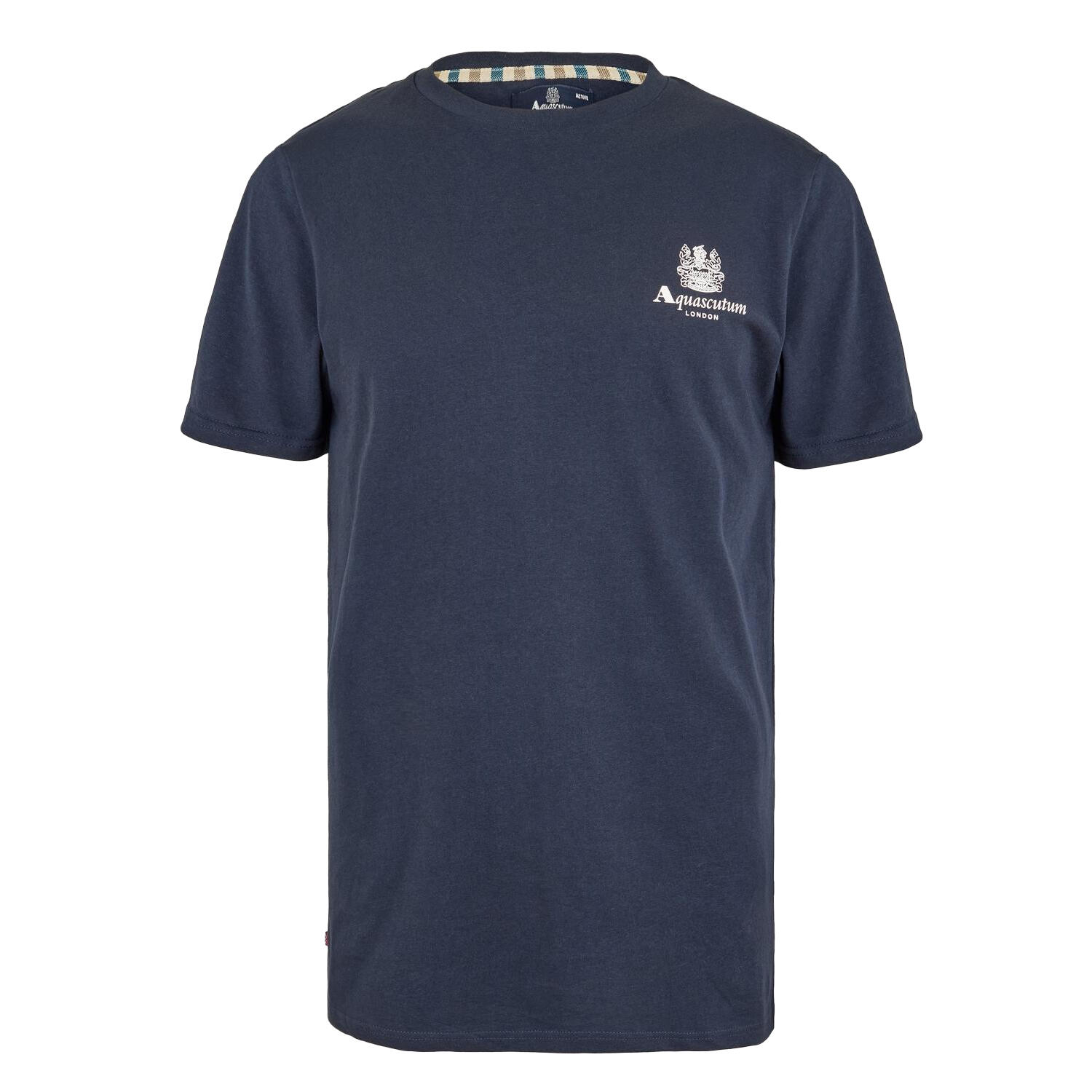 Aquascutum Mens London Chest Logo Crew Neck T-Shirt
