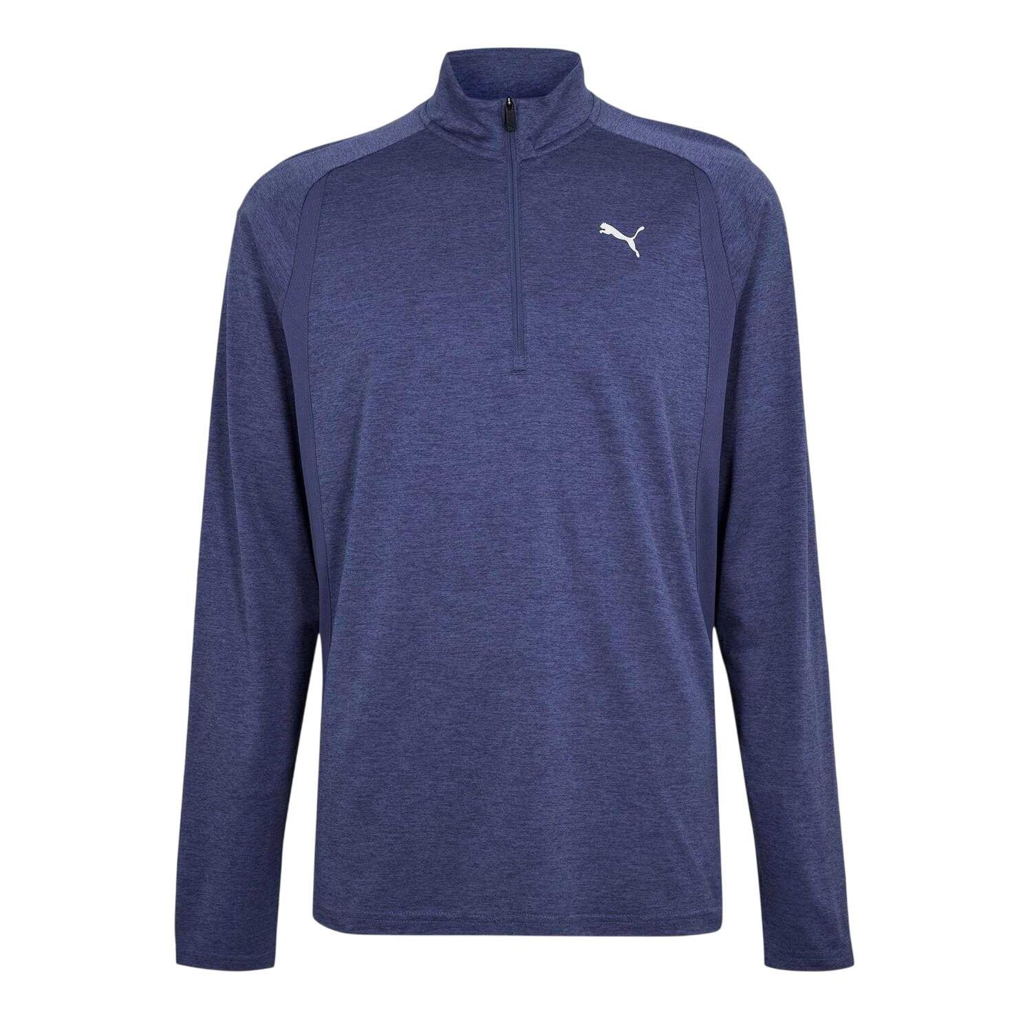 Puma Mens Performance Quarter Zip Tailored Long-Sleeved Top
