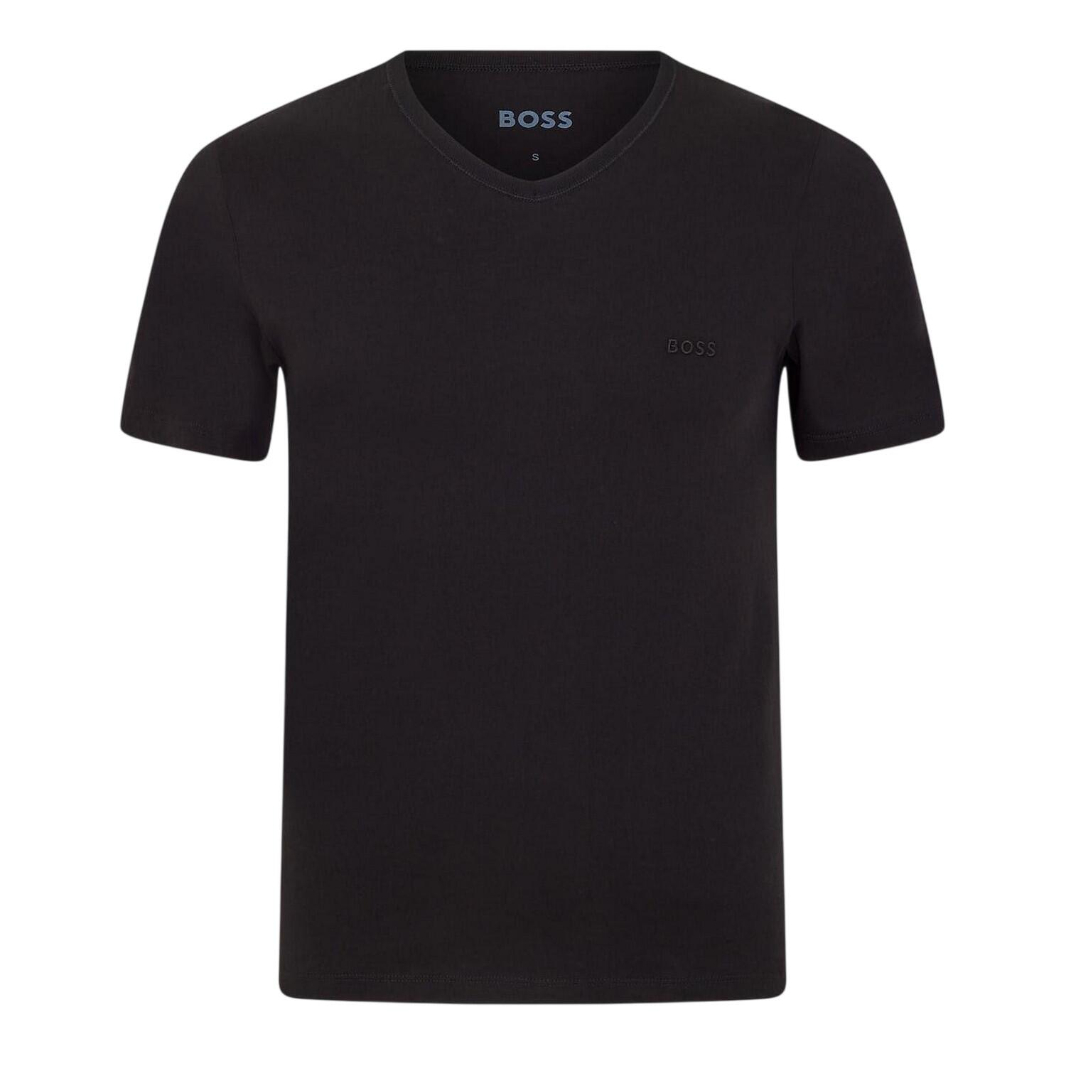 Boss Mens Logo V Neck T-Shirt (Pack of 3)