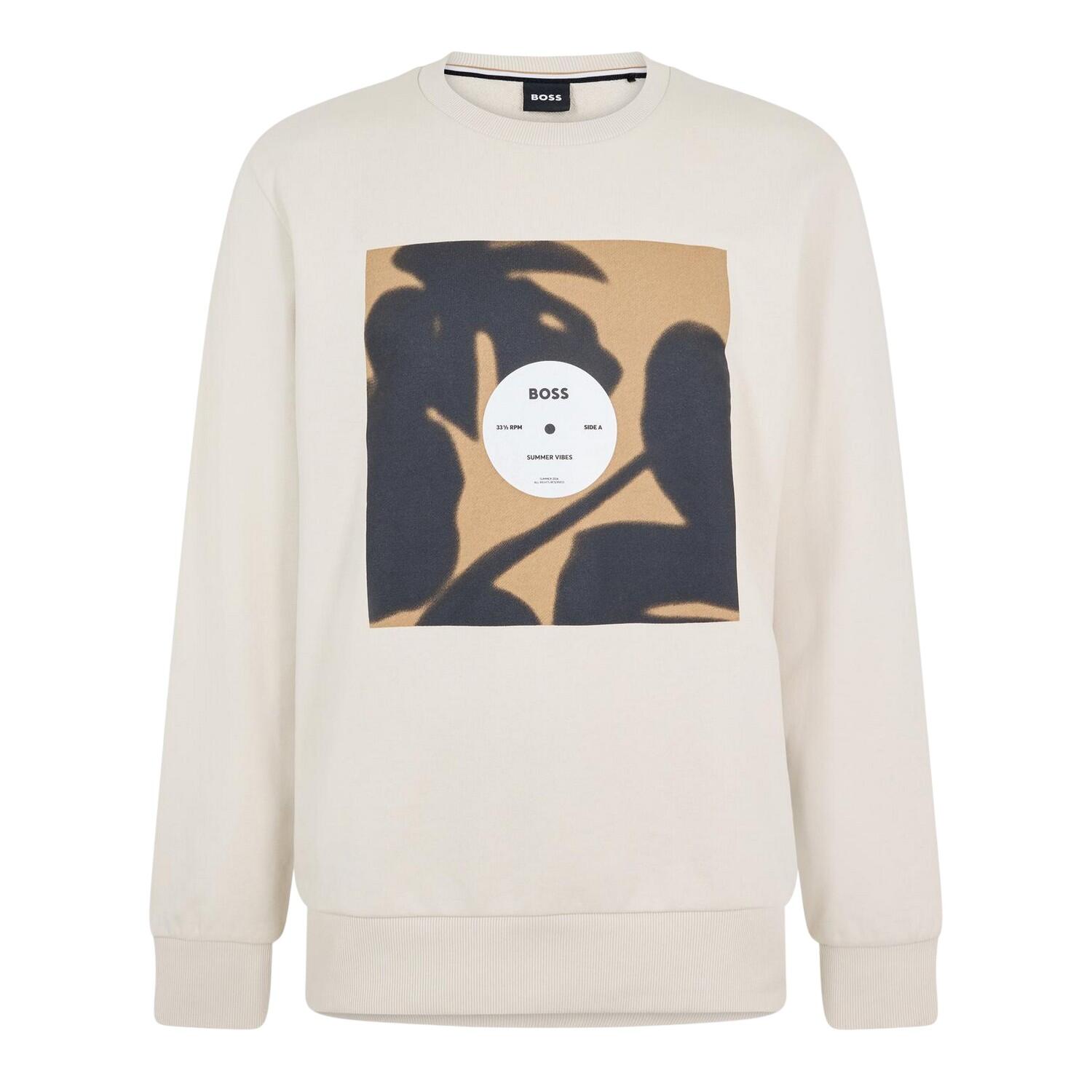 Boss Mens Soleri 88 Ribbed Crew Neck Sweatshirt