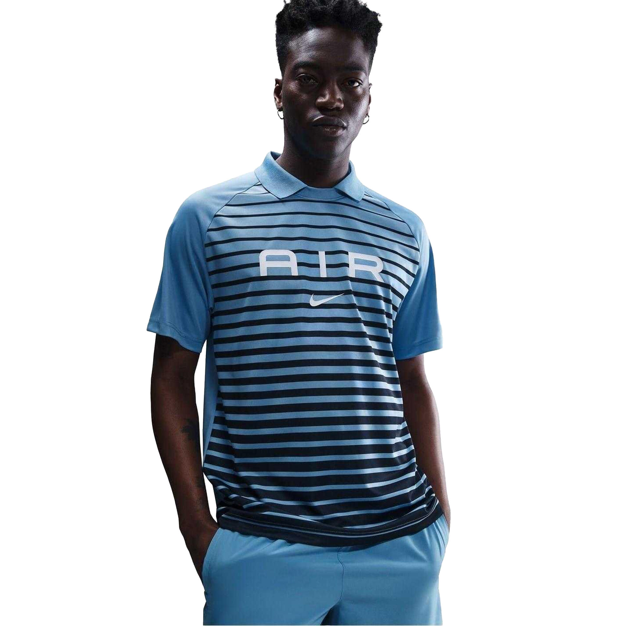 Nike Mens Air Swoosh Stripes Polo Shirt