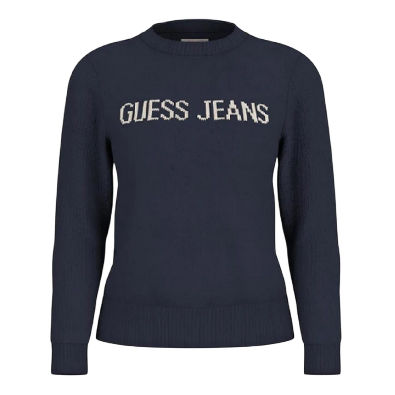Guess Womens/Ladies Crew Neck Long-Sleeved Sweater Top