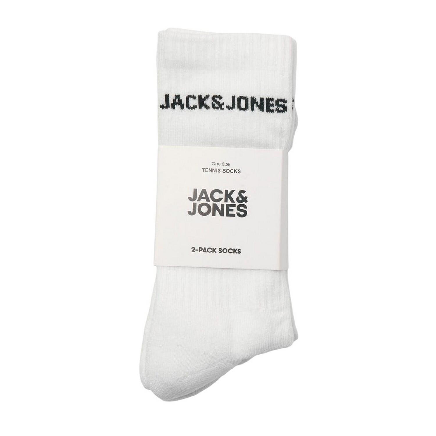 Jack And Jones Mens Basic Logo Crew Socks (Pack of 2)