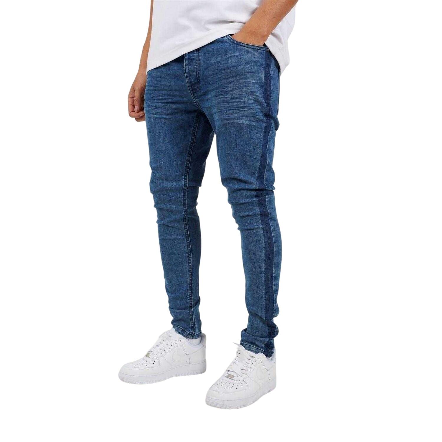 Brave Soul Mens Stripe Skinny Jeans