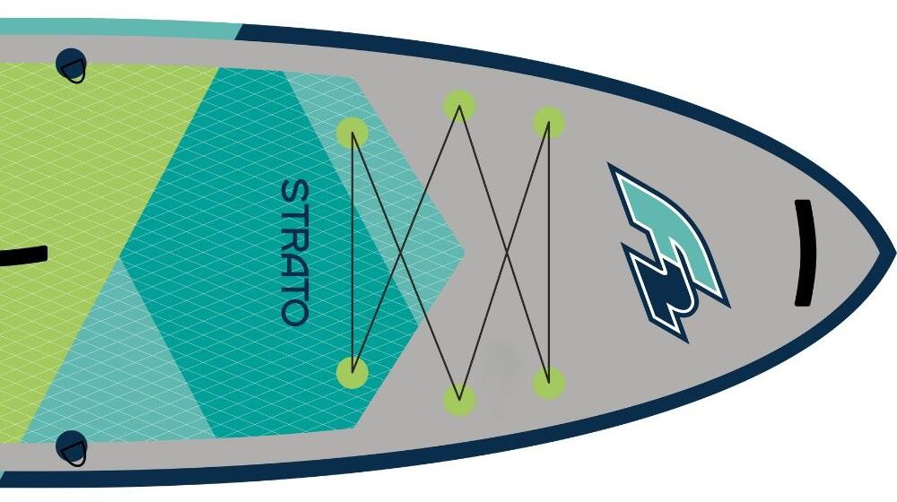 F2 Marken SUP Stand Up Paddle Board Strato 11,5 350cm Grün 2/7
