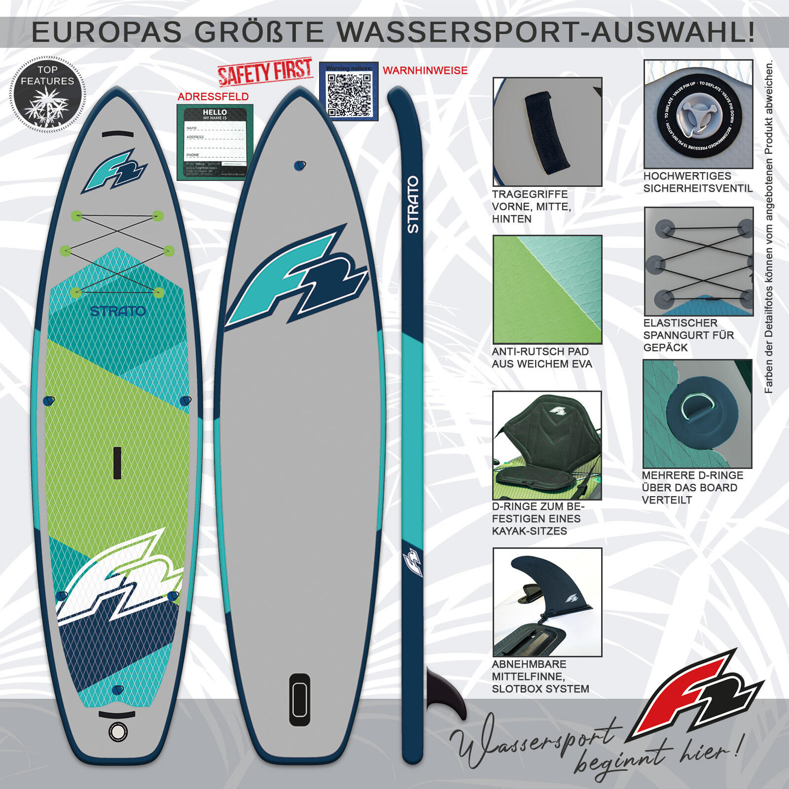 Paddleboard F2 Strato 12'2'' GREEN 2/6