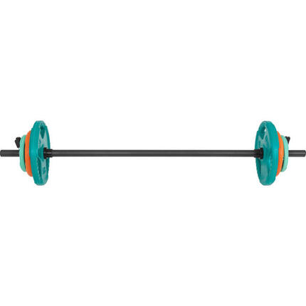 Aerobic Halterset 19,3 kg - Gripper Gietijzer - Halterstang Met 6 Gewichten