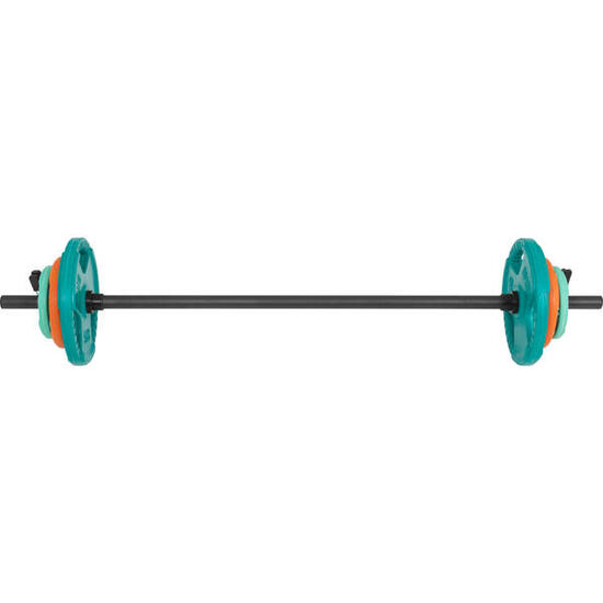 Aerobic Halterset 20 kg - Gripper Gietijzer - Halterstang Met 6 Gewichten