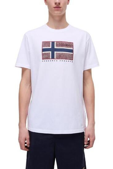 T‑shirt - Casual - Homme - Regular fit, 100 % coton - Semiles - Blanc