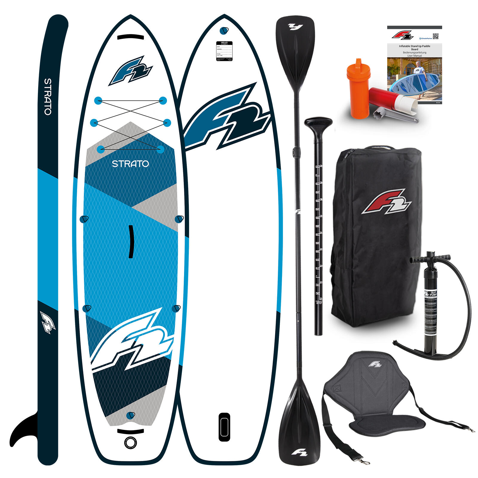 F2 Nafukovací SUP prkno Strato 12'2 – 381 cm Combo
