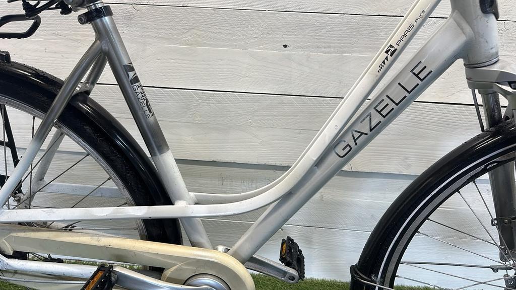 Gazelle stadsfiets - dames, 28" metalen grijs, serviced tweedehands. 2/3