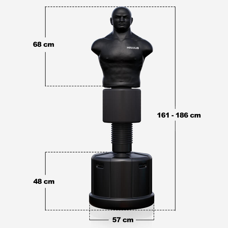 Sac de box, manechin de box PRO FIGHTER, negru, Maxxus