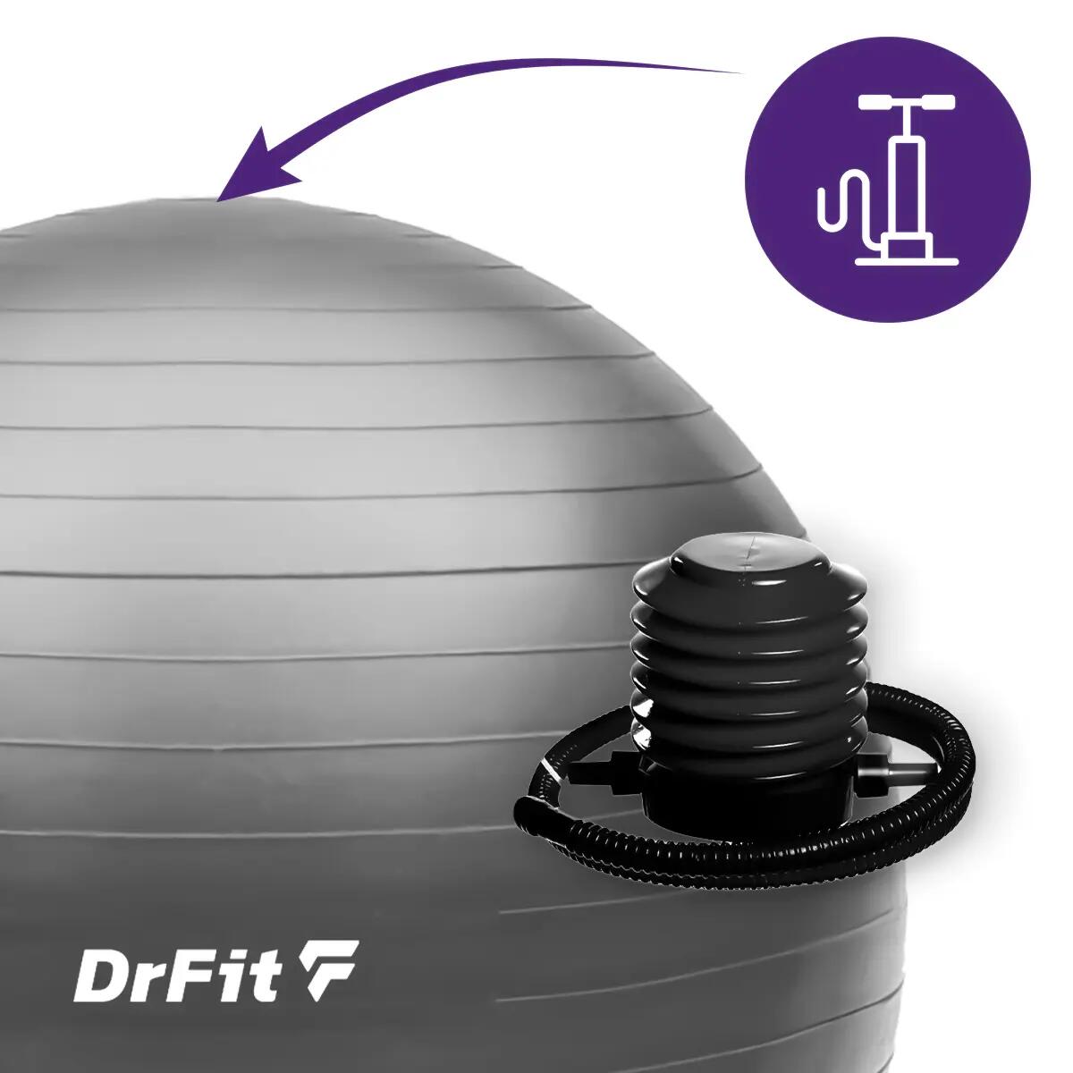 Piłka gimnastyczna gym ball do ćwiczeń gimnastycznych i fitness z pompką DrFit 2/7