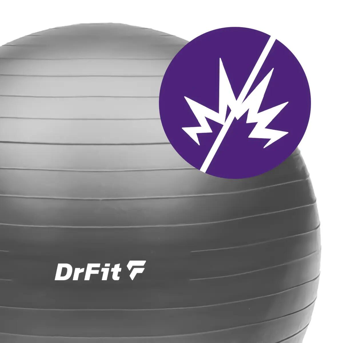 Piłka gimnastyczna gym ball do ćwiczeń gimnastycznych i fitness z pompką DrFit 4/7