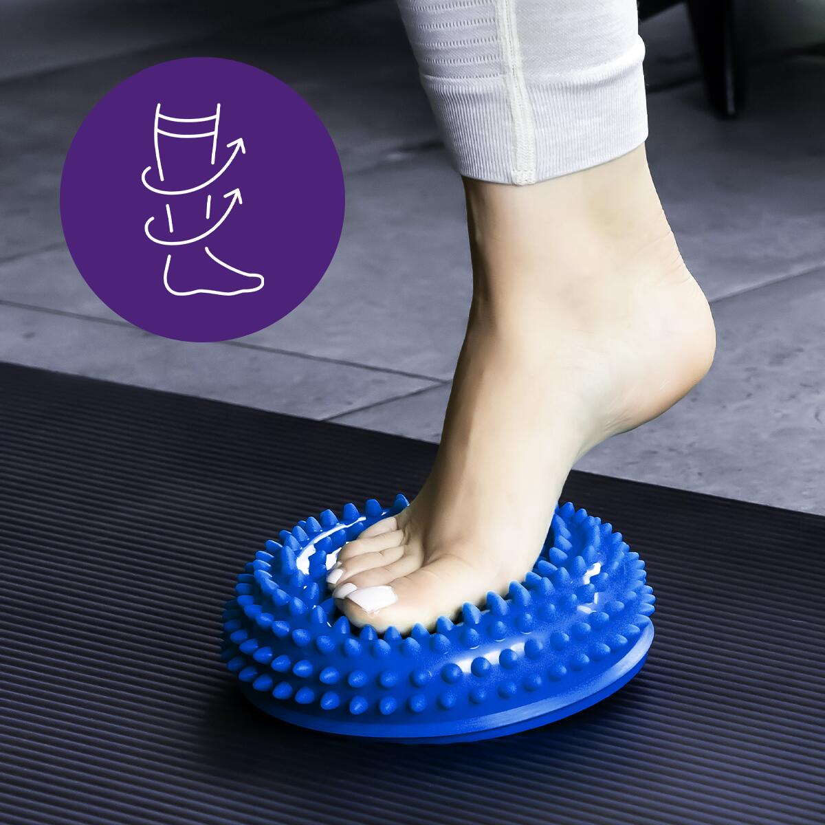 Półkula sensoryczna z wypustkami do masażu rehabilitacji ćwiczeń równowagi DrFit 6/7