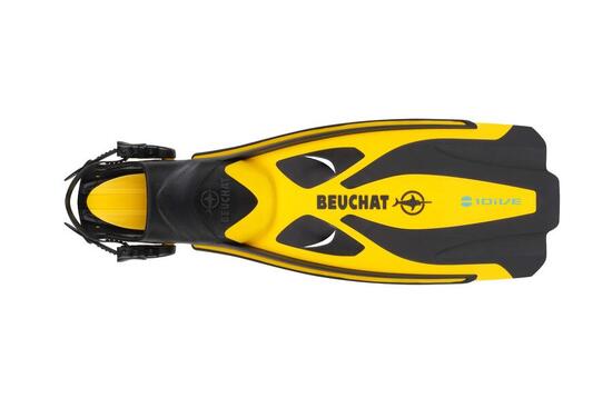 Palmes réglables Beuchat 1Dive jaune plongée XS/S