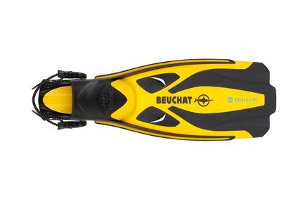 Palmes réglables Beuchat 1Dive jaune plongée XL/XXL