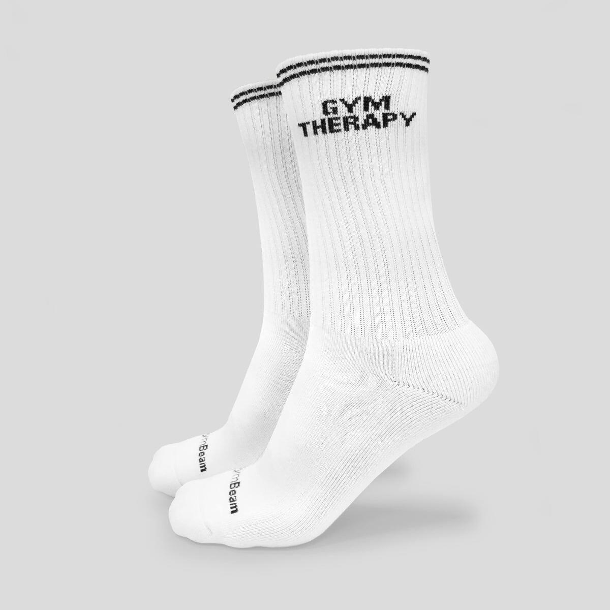 Calze unisex palestra traspiranti bianche Gym Therapy 1/3