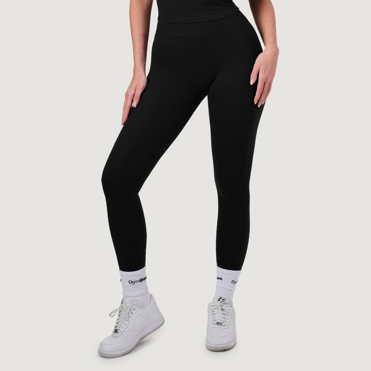 Legginsy damskie fitness z wysokim stanem czarne NEO 3/7