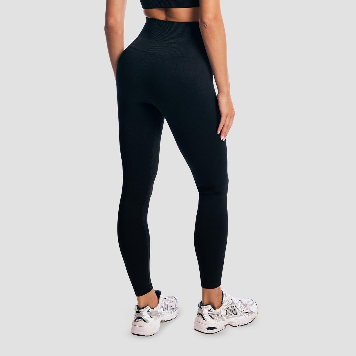 Legginsy damskie fitness bezszwowe GymBabe Black 3/7