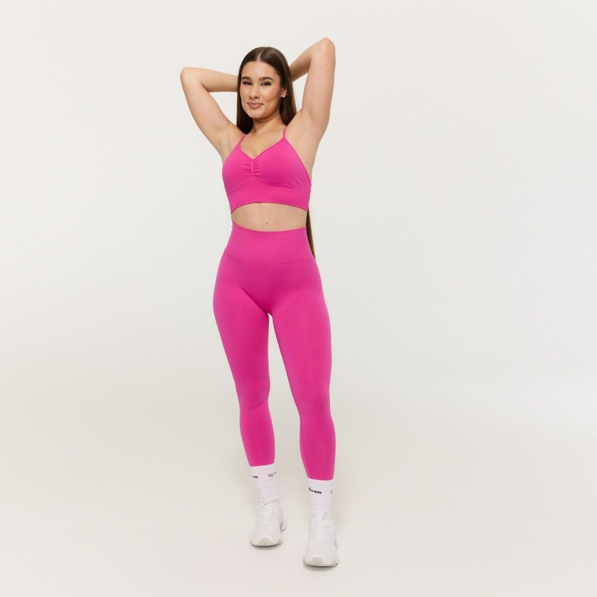 Legginsy damskie fitness bezszwowe różowe Sculpt Seamless 2/7