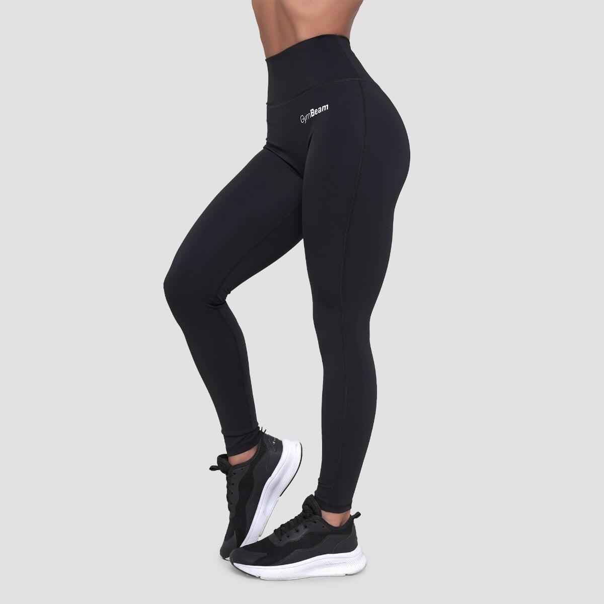 Legginsy damskie fitness z wysokim pasem czarne Essence 2/6