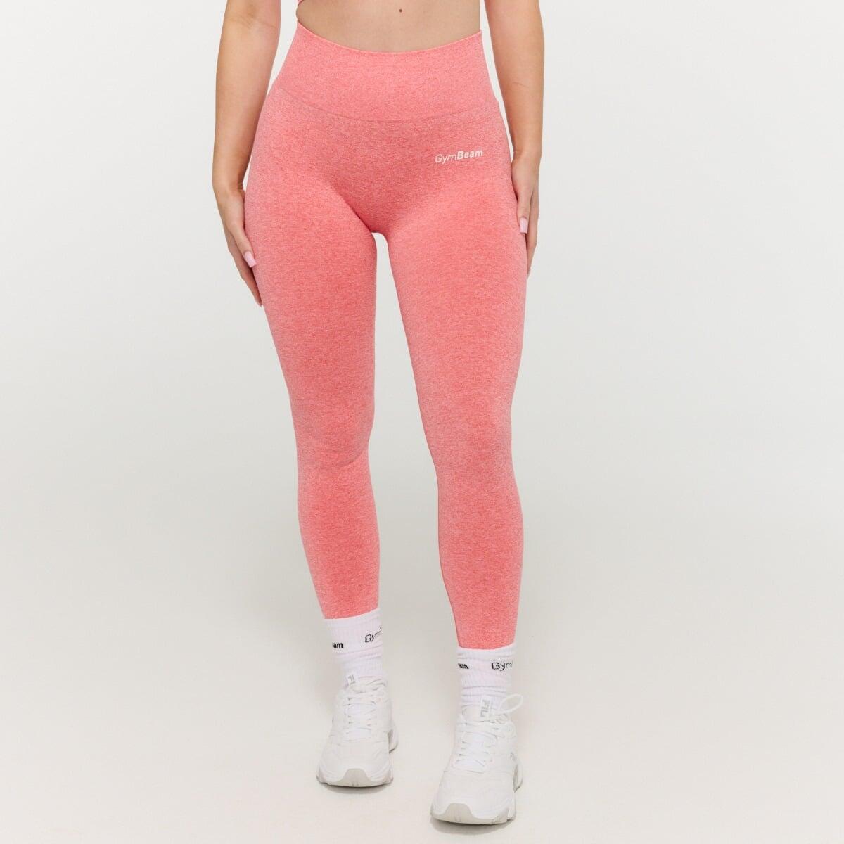 Legginsy damskie fitness bezszwowe z wysokim stanem koralowe FLO 3/7
