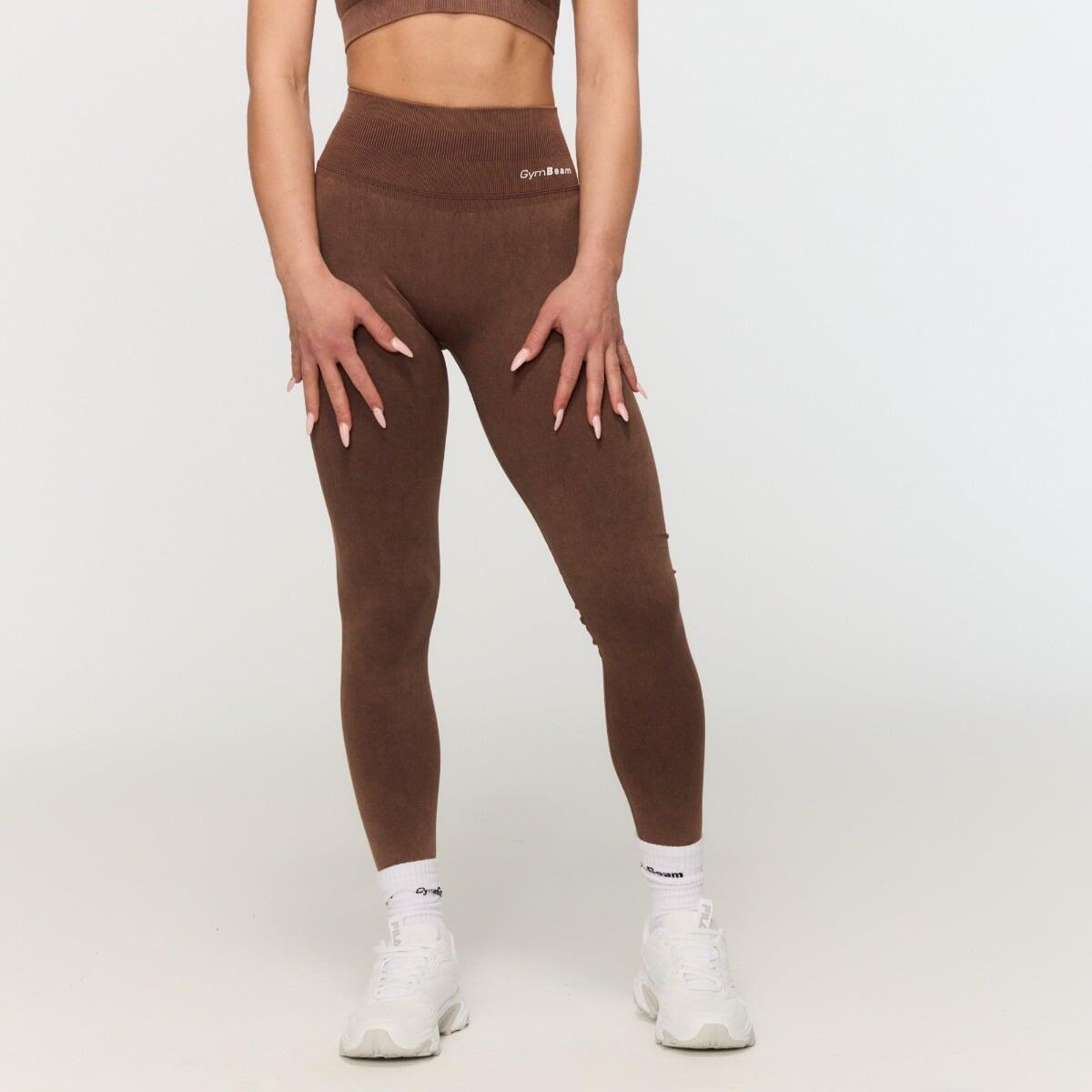 Leggings donna fitness seamless marroni Fierce 2/7