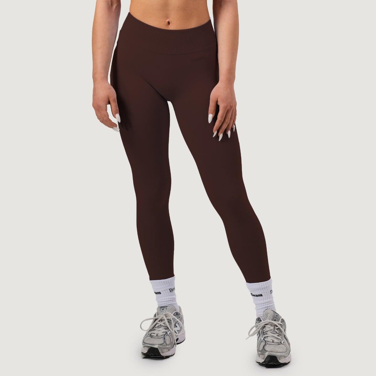 Legginsy damskie fitness bezszwowe z wysokim stanem Mocha NEO 2/7