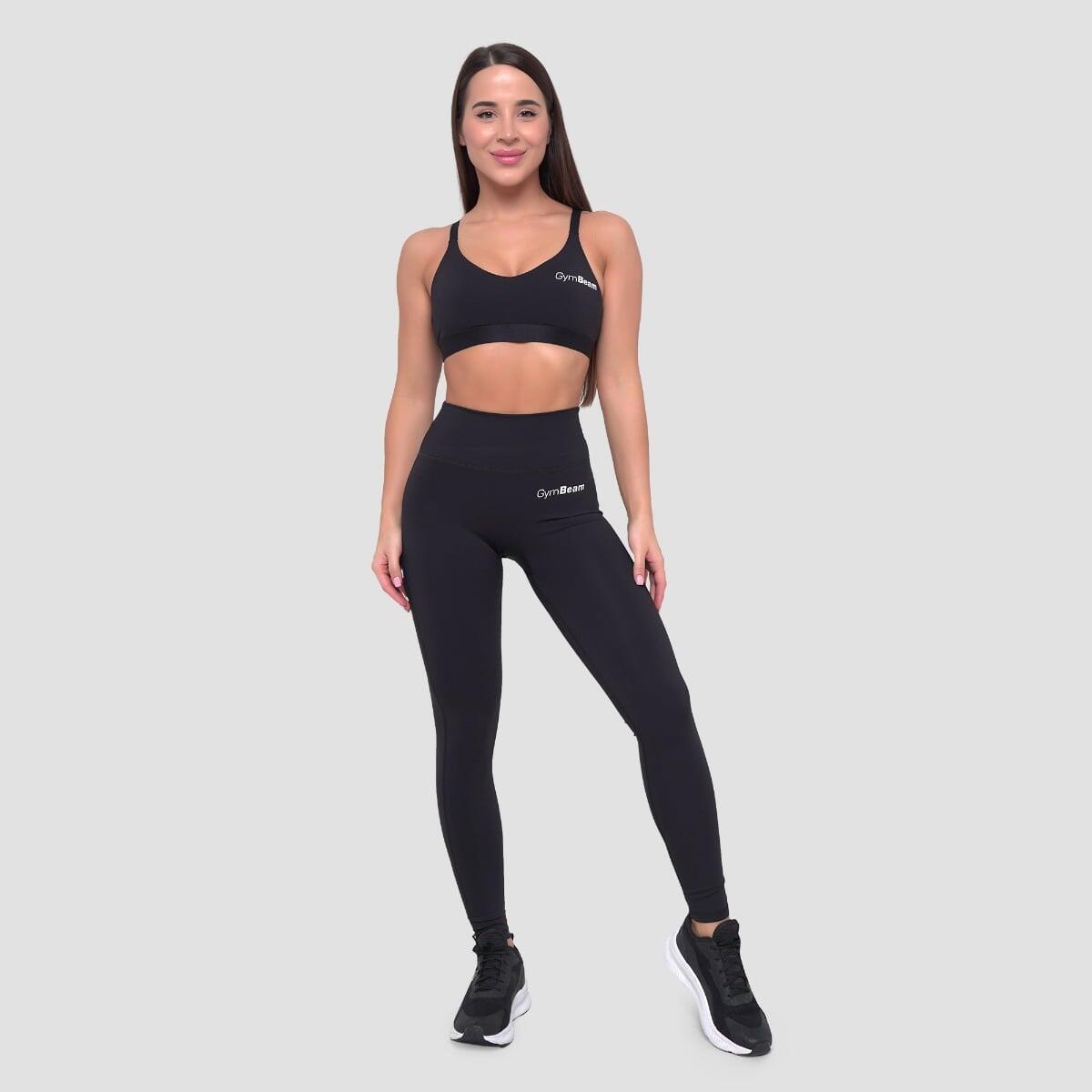Legginsy damskie fitness z wysokim pasem czarne Essence 4/6