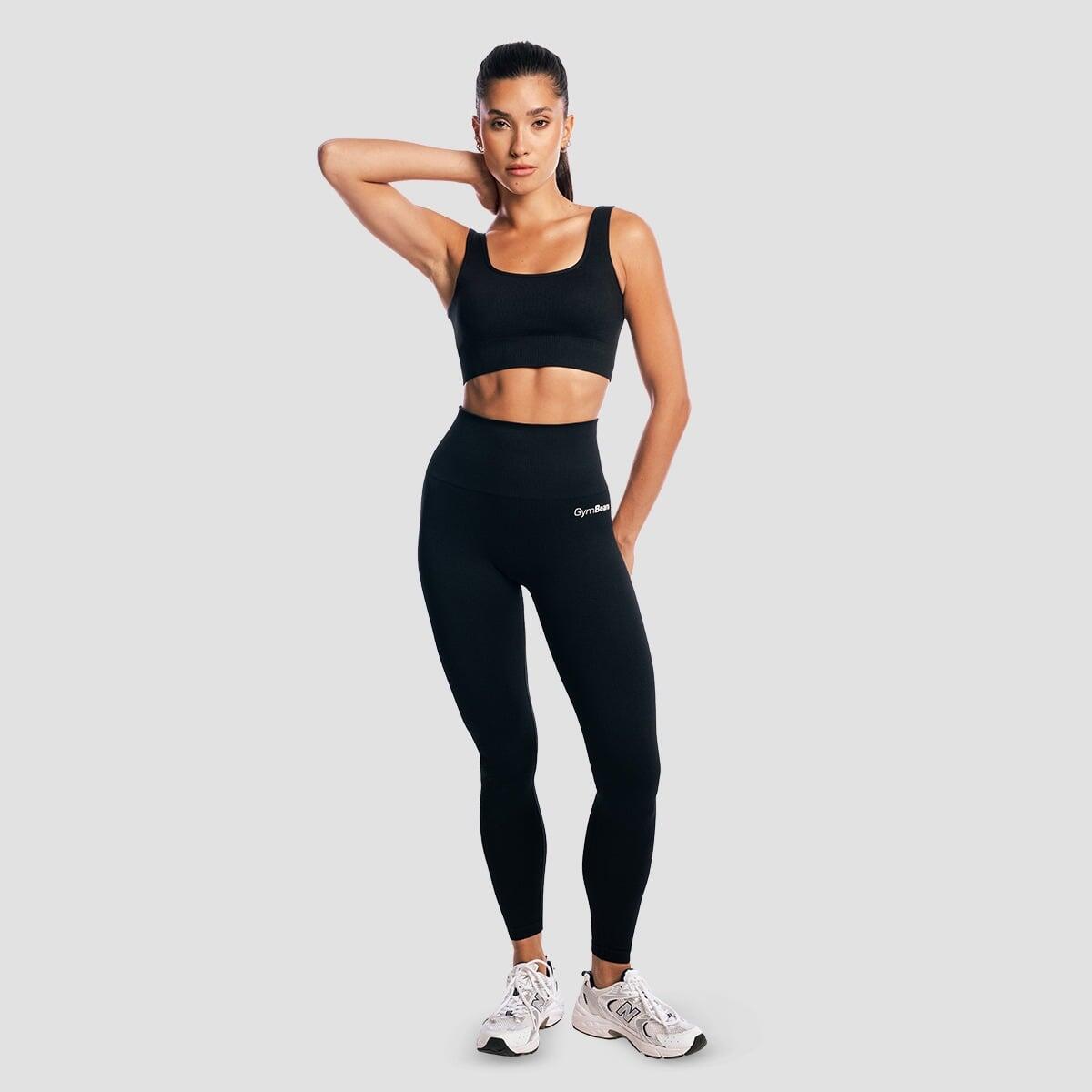 Legginsy damskie fitness bezszwowe GymBabe Black 5/7