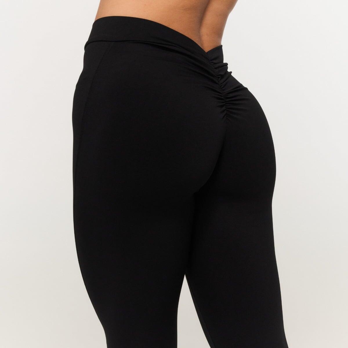 Leggings donna fitness V-back neri Fierce 4/7