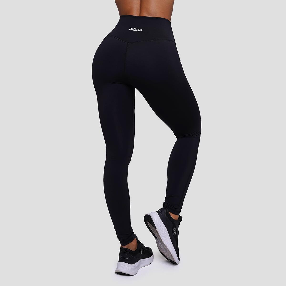 Legginsy damskie functional training z wysokim stanem czarne FIT 3/7