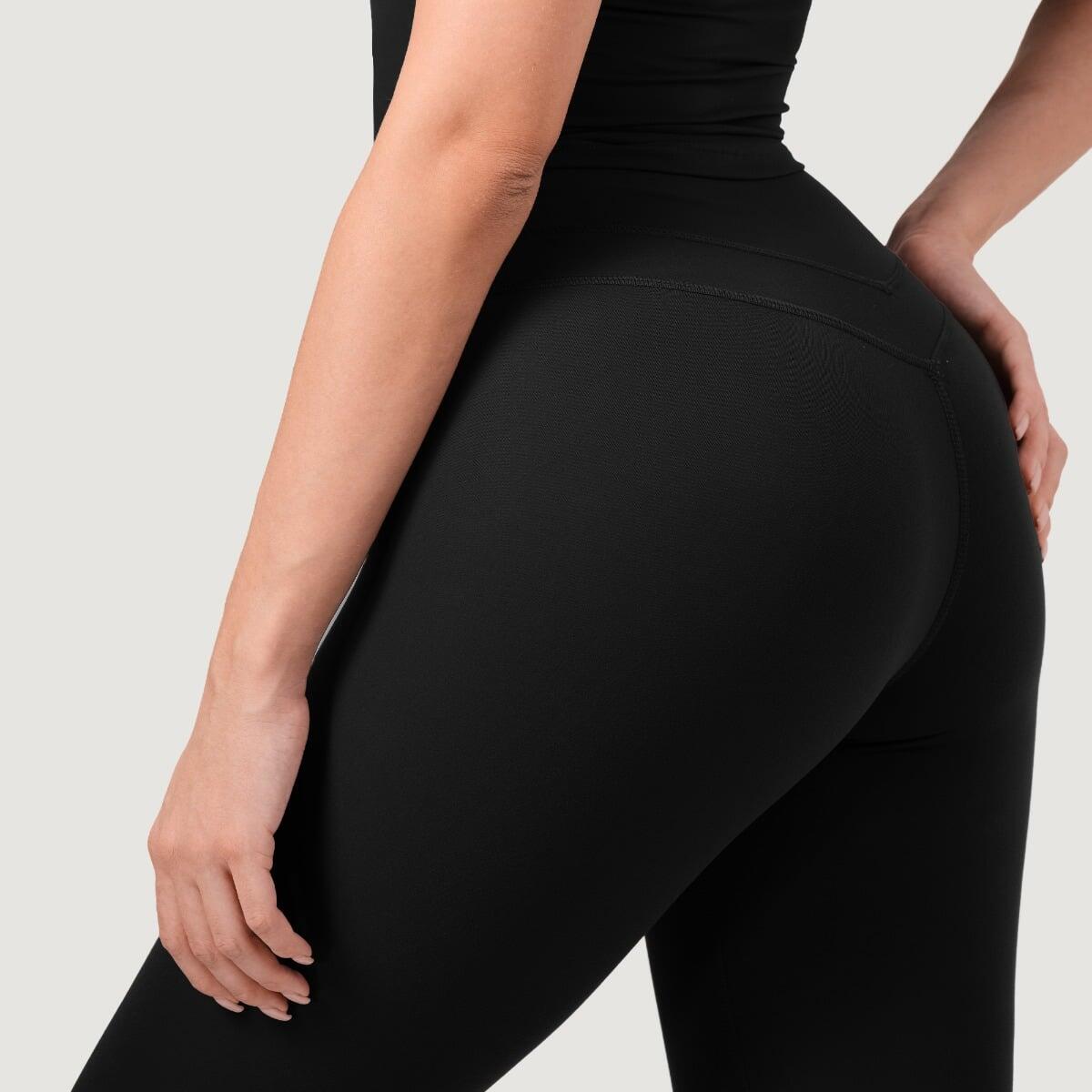 Legginsy damskie fitness z wysokim stanem czarne NEO 4/7
