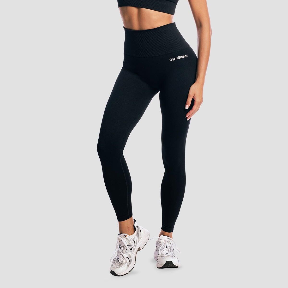 Legginsy damskie fitness bezszwowe GymBabe Black 4/7
