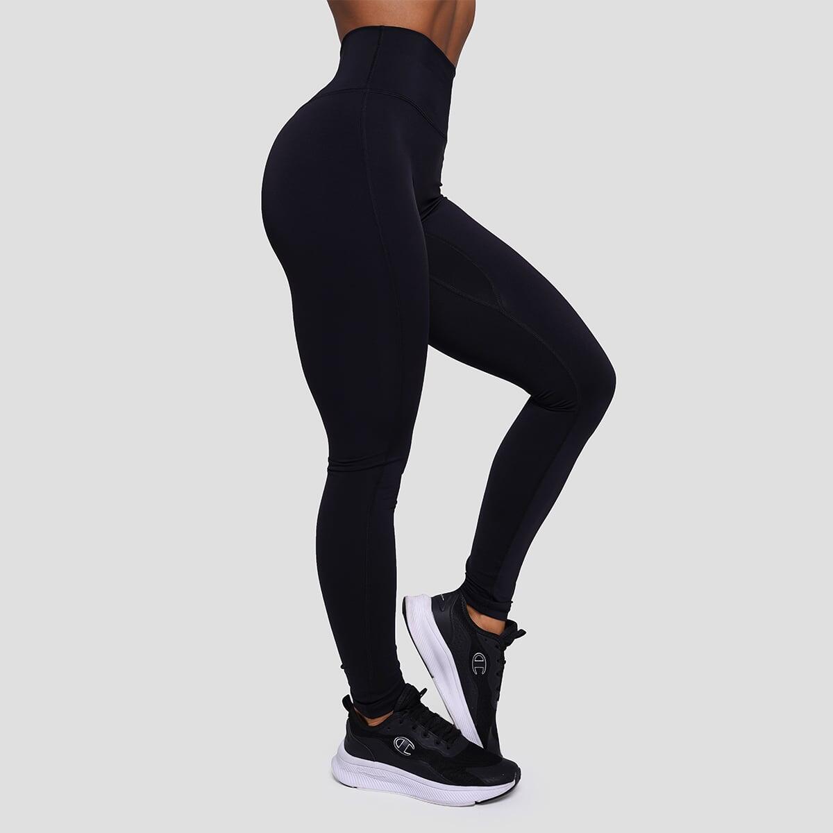 Legginsy damskie functional training z wysokim stanem czarne FIT 2/7