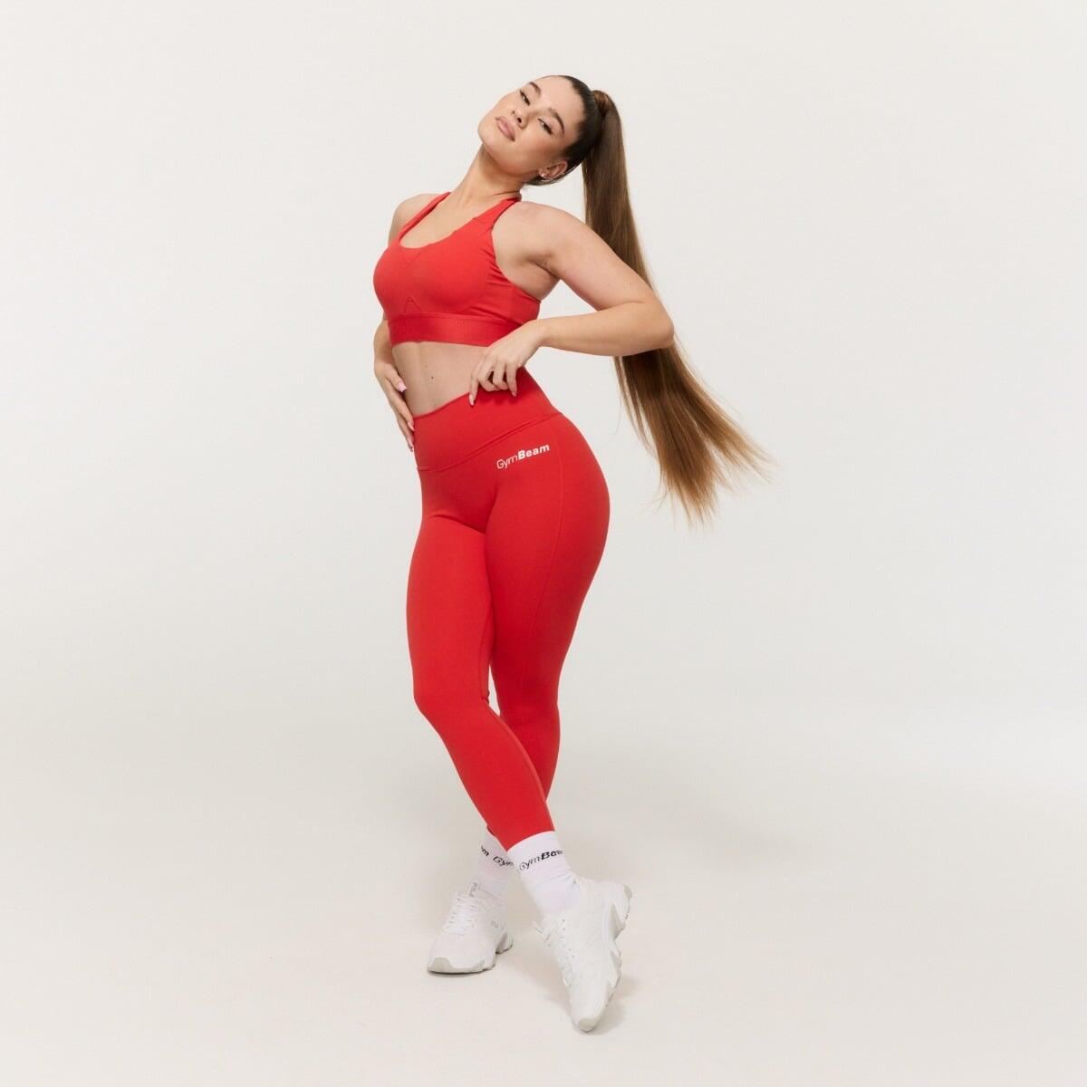 Leggings donna vita alta rossi Limitless 6/7